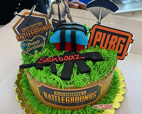 pubg lover cake